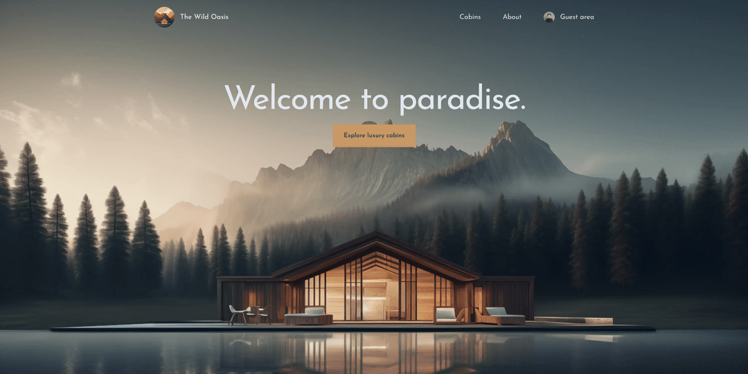 Screenshot or preview of The Wild Oasis Website project